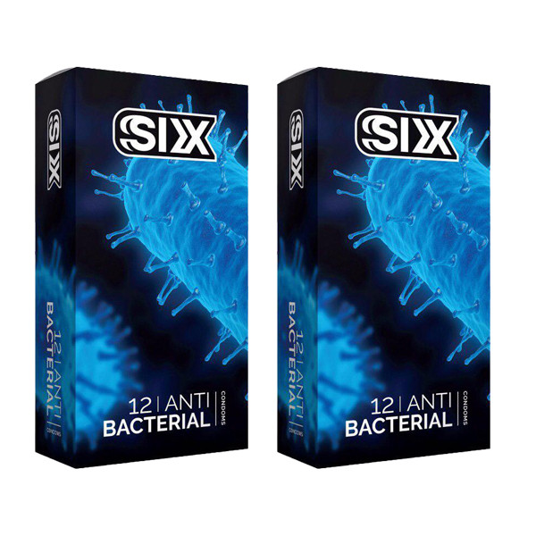 کاندوم سیکس مدل Anti Bacterial مجموعه 2 عددی کاندوم سیکس مدل Anti Bacterial مجموعه 2 عددی