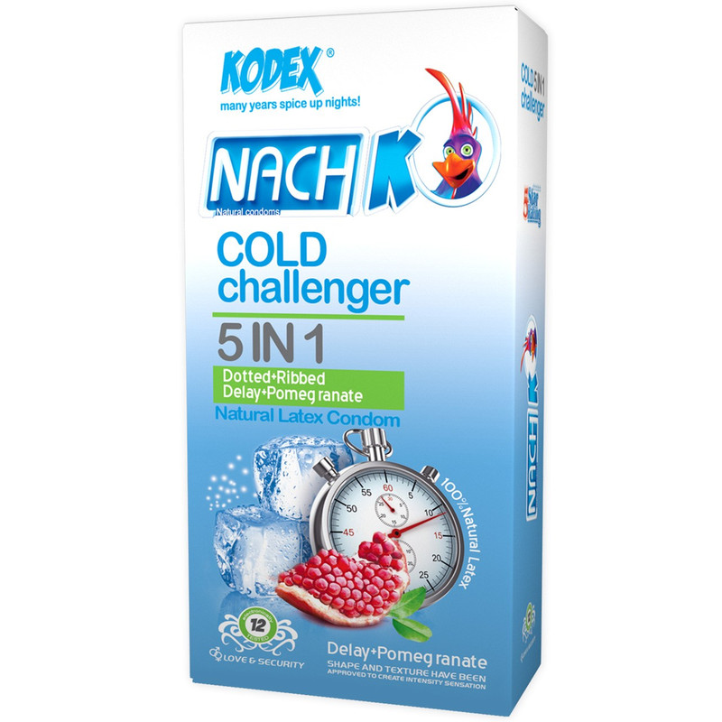 کاندوم تاخیری کدکس مدل Cold Challenger 5in1 بسته 12 عددی کاندوم تاخیری کدکس مدل Cold Challenger 5in1 بسته 12 عددی