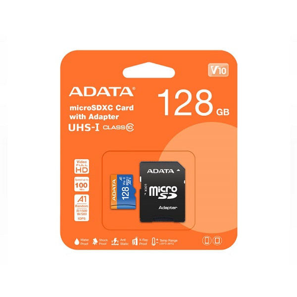 کارت حافظه microSDXC ای دیتا مدل Premier کلاس 10 استاندارد UHS-I V10 A1سرعت 100MBps ظرفیت 128 گیگابایت کارت حافظه microSDXC ای دیتا مدل Premier کلاس 10 استاندارد UHS-I V10 A1سرعت 100MBps ظرفیت 128 گیگابایت