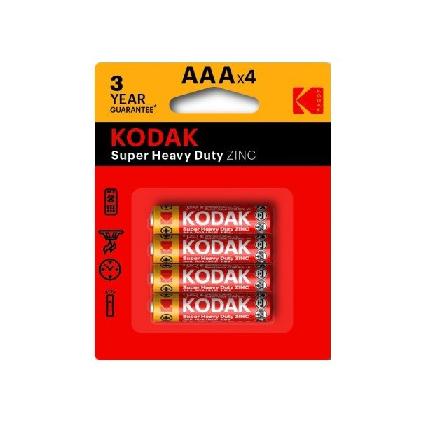 باتری نیم قلمی کداک مدل Super Heavy Duty ZINC بسته 4 عددی باتری نیم قلمی کداک مدل Super Heavy Duty ZINC بسته 4 عددی