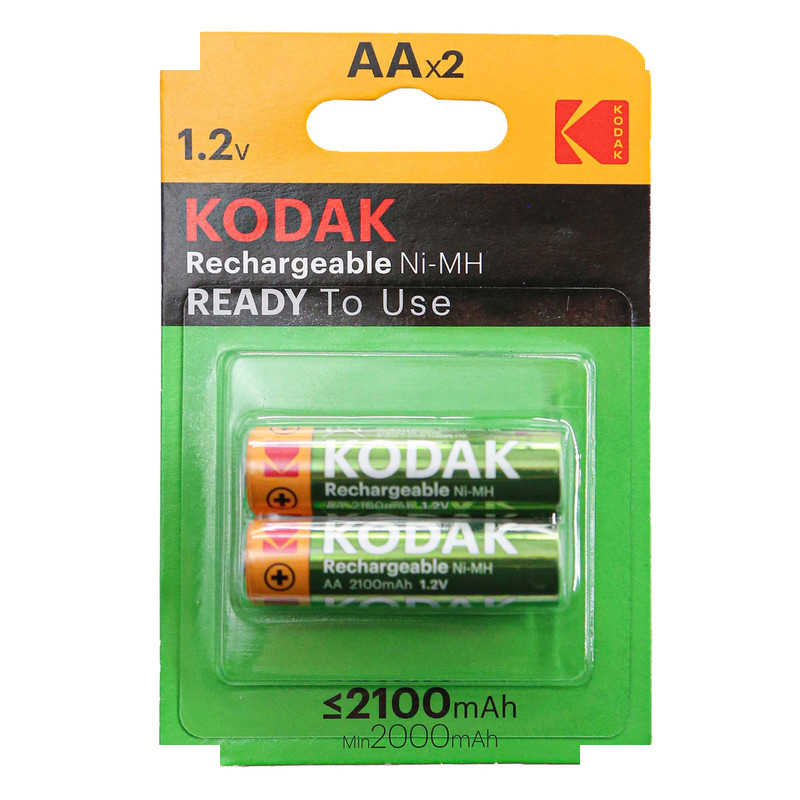 باتری قلمی قابل شارژ کداک مدل READY To Use 2100 mAh بسته ۲ عددی باتری قلمی قابل شارژ کداک مدل READY To Use 2100 mAh بسته ۲ عددی
