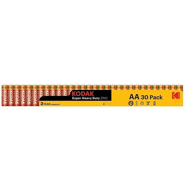 باتری قلمی کداک مدل Kodak Super Heavy Duty Zinc بسته 30 عددی باتری قلمی کداک مدل Kodak Super Heavy Duty Zinc بسته 30 عددی