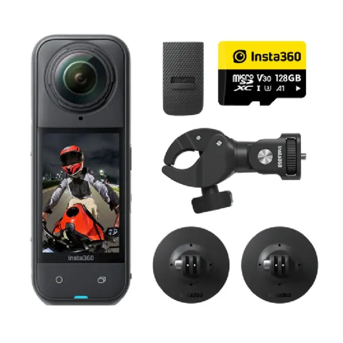 دوربین فیلم برداری اینستا 360 مدل X5 360 Action Camera Motorcycle Bundle دوربین فیلم برداری اینستا 360 مدل X5 360 Action Camera Motorcycle Bundle