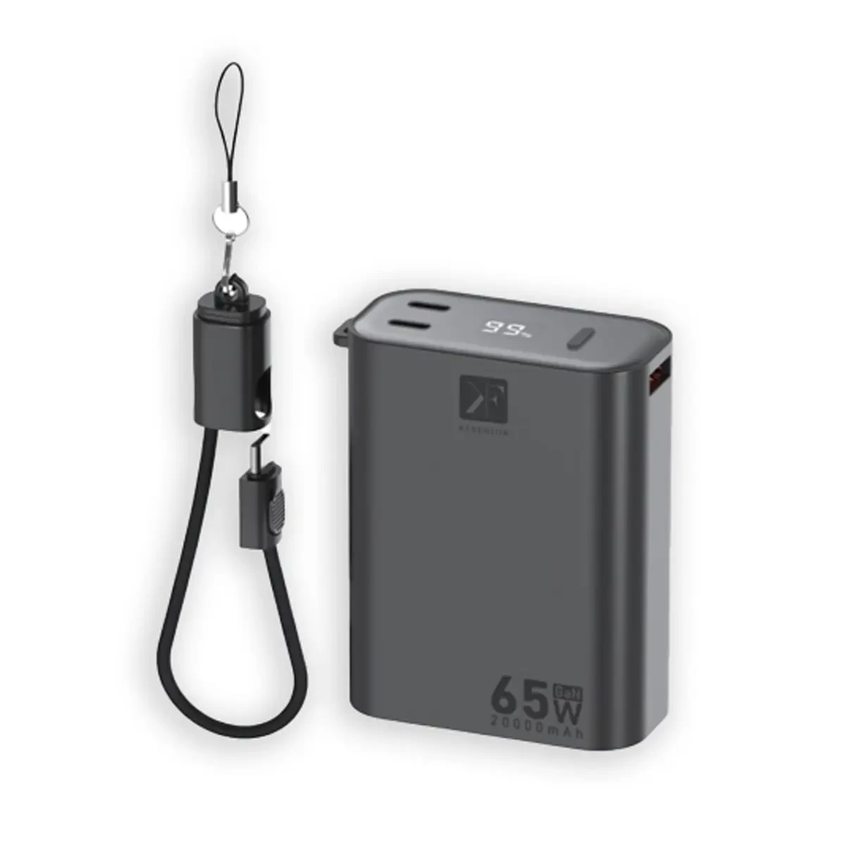 پاوربانک کی اف سنیور مدل PW-504 ظرفیت 20000 میلی آمپر ساعت-تیتانیومی پاوربانک کی اف سنیور مدل PW-504 ظرفیت 20000 میلی آمپر ساعت-تیتانیومی