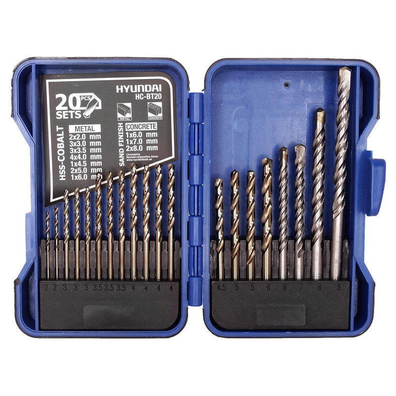 مته هیوندای مدل ART-HMD-SET-20 مجموعه 20 عددی مته هیوندای مدل ART-HMD-SET-20 مجموعه 20 عددی