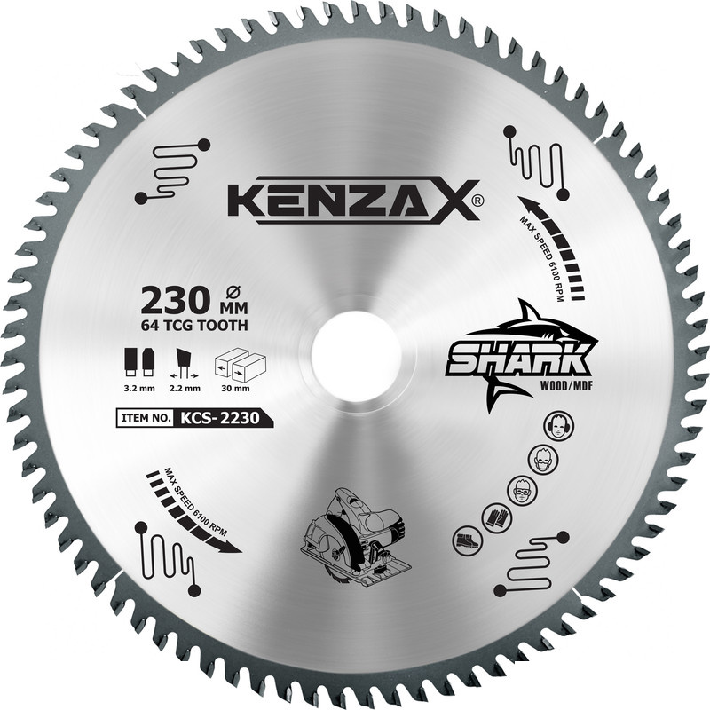 تیغ اره دیسکی کنزاکس سری SHARK مدل KCS-2230 تیغ اره دیسکی کنزاکس سری SHARK مدل KCS-2230