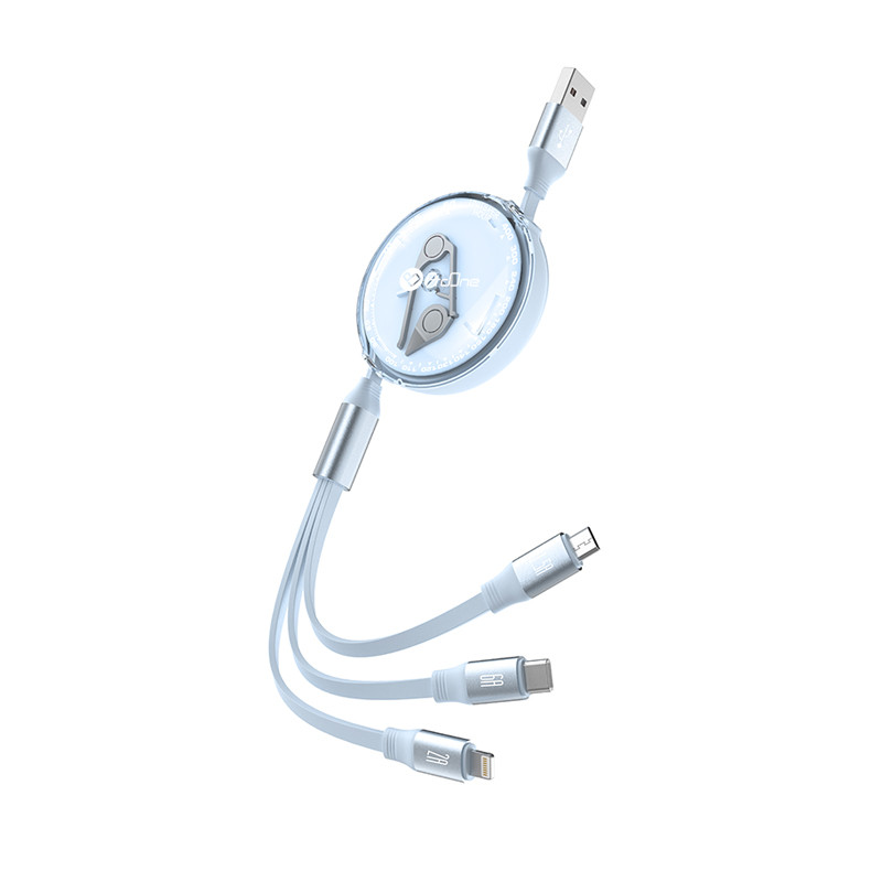 کابل تبدیل USB به USB-C - microUSB - لایتنینگ پرووان مدل PCC118R-سفید کابل تبدیل USB به USB-C - microUSB - لایتنینگ پرووان مدل PCC118R-سفید