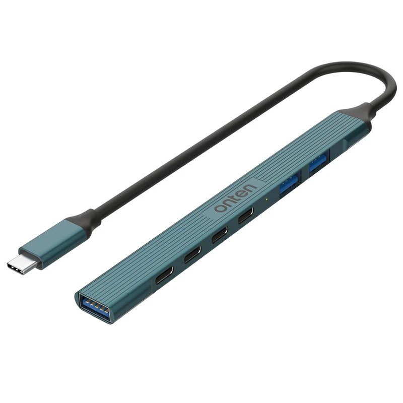 هاب 7 پورت USB-C اونتن مدل UC972C-سبز کله غازی هاب 7 پورت USB-C اونتن مدل UC972C-سبز کله غازی