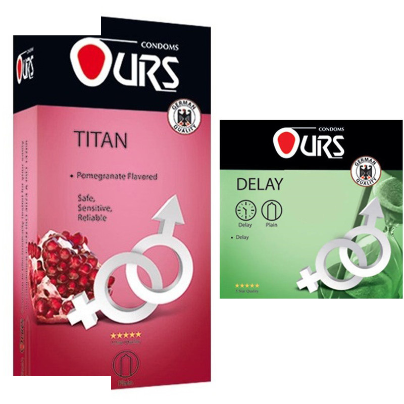 کاندوم اورز مدل Titan بسته 12 عددی به همراه کاندوم اورز مدل Delay بسته 3 عددی کاندوم اورز مدل Titan بسته 12 عددی به همراه کاندوم اورز مدل Delay بسته 3 عددی