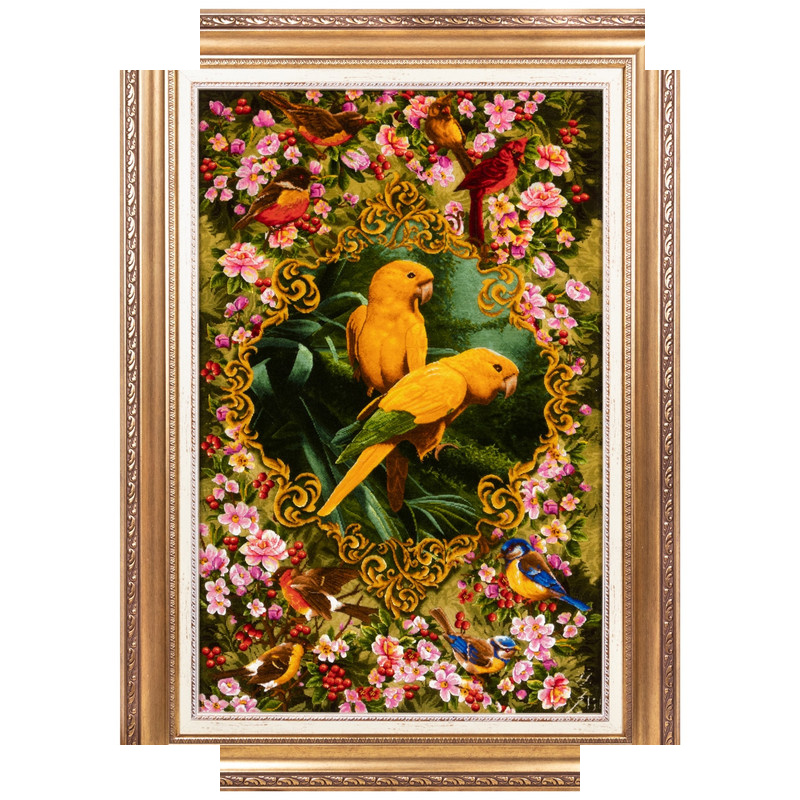 تابلو فرش دست بافت سی پرشیا مدل طوطی ها کد 903760