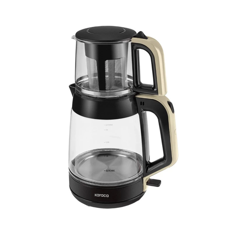 چای ساز روی هم کاراجا مدل Glass Tea XL-استارلایت