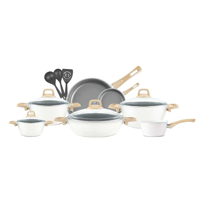 سرویس پخت و پز 14 پارچه کاراجا مدل Swiss Crystal Creamy سرویس پخت و پز 14 پارچه کاراجا مدل Swiss Crystal Creamy