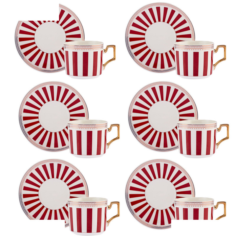 سرویس قهوه خوری 12 پارچه 6 نفره کاراجا مدل Jolly Red سرویس قهوه خوری 12 پارچه 6 نفره کاراجا مدل Jolly Red