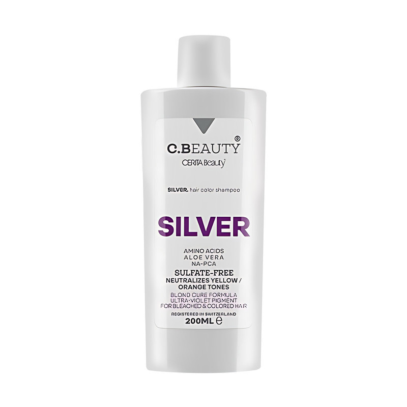 شامپو رنگساژ مو سریتا مدل Silver مناسب انواع مو حجم 200 میلی لیتر شامپو رنگساژ مو سریتا مدل Silver مناسب انواع مو حجم 200 میلی لیتر