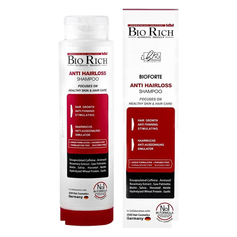 شامپو تقویتکننده و ضد ریزش مو بایوریچ مدل ANTI HAIR LOSS حجم ۲۵۰ میلیلیتر شامپو تقویتکننده و ضد ریزش مو بایوریچ مدل ANTI HAIR LOSS حجم ۲۵۰ میلیلیتر