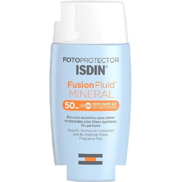 کرم ضد آفتاب بدون رنگ ایزدین SPF50 مدل Fusion fluid mineral مناسب برای انواع پوست حجم 50 میلیلیتر کرم ضد آفتاب بدون رنگ ایزدین SPF50 مدل Fusion fluid mineral مناسب برای انواع پوست حجم 50 میلیلیتر