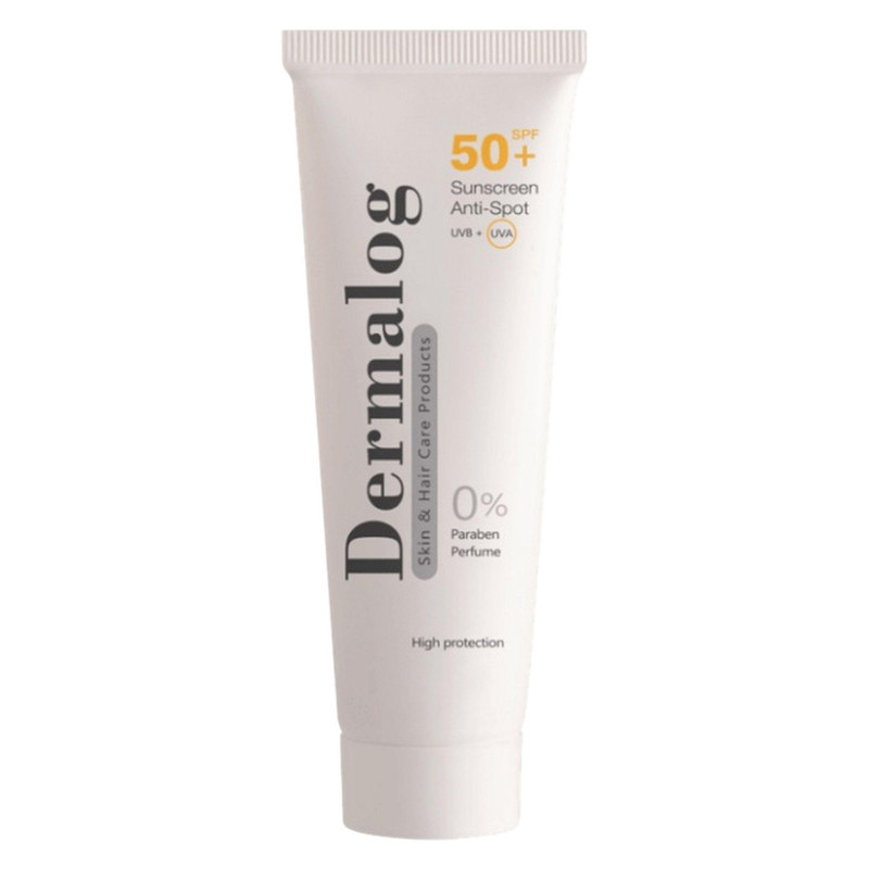کرم ضد آفتاب بیرنگ درمالوگ SPF 50 مدل anti spot مناسب انواع پوست با حجم 50 میلی لیتر کرم ضد آفتاب بیرنگ درمالوگ SPF 50 مدل anti spot مناسب انواع پوست با حجم 50 میلی لیتر