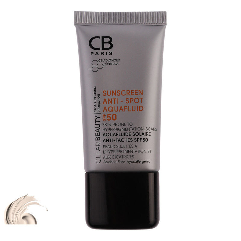 فلوئید ضد آفتاب بدون رنگ سی بی پاریس spf50 مدل Anti-Spot محافظ UVAUVB مناسب پوست های حساس و آکنه دار حجم 40 میلی لیتر فلوئید ضد آفتاب بدون رنگ سی بی پاریس spf50 مدل Anti-Spot محافظ UVAUVB مناسب پوست های حساس و آکنه دار حجم 40 میلی لیتر