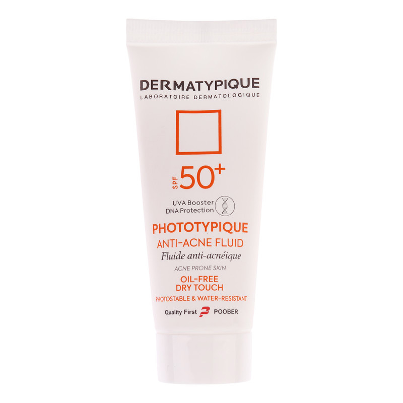 فلوئید ضد آفتاب بدون رنگ درماتیپیک مدل anti acne محافظ UVAUVB مناسب برای انواع پوست حجم 40 میلی لیتر فلوئید ضد آفتاب بدون رنگ درماتیپیک مدل anti acne محافظ UVAUVB مناسب برای انواع پوست حجم 40 میلی لیتر