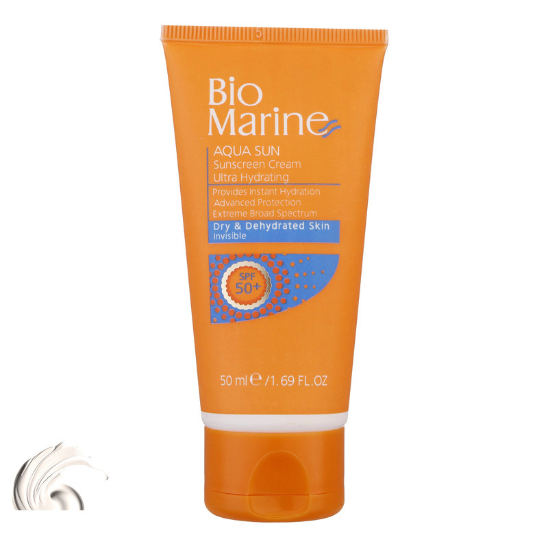کرم ضدآفتاب بیرنگ بایومارین SPF50 مدل AQUA SUN مناسب پوست های خشک حجم 50 میلیلیتر کرم ضدآفتاب بیرنگ بایومارین SPF50 مدل AQUA SUN مناسب پوست های خشک حجم 50 میلیلیتر