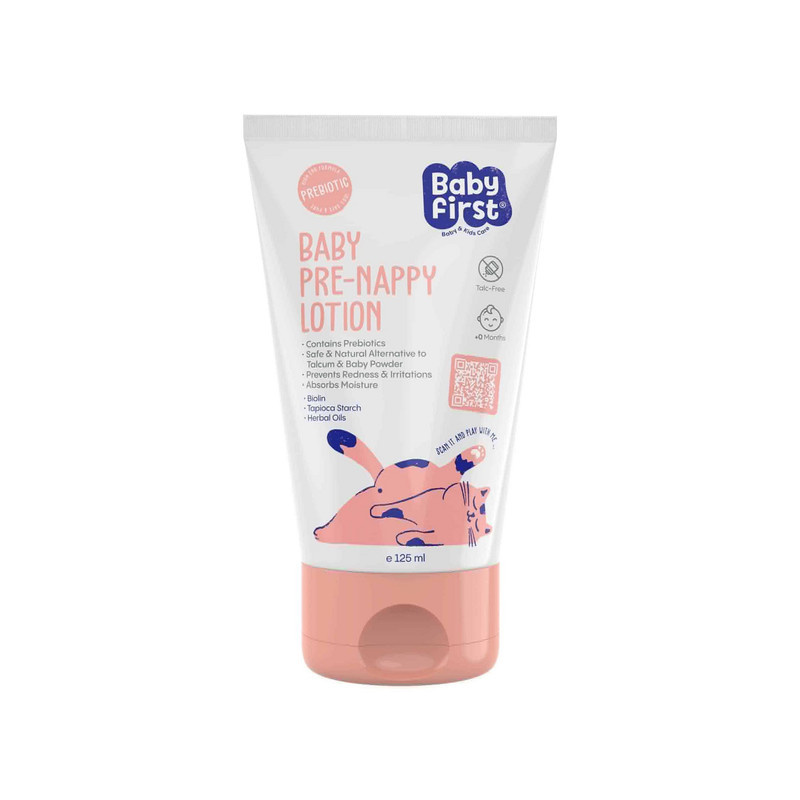 لوسیون محافظ پای کودک بیبی فرست مدل Pre Nappy حجم 125 میلی لیتر لوسیون محافظ پای کودک بیبی فرست مدل Pre Nappy حجم 125 میلی لیتر