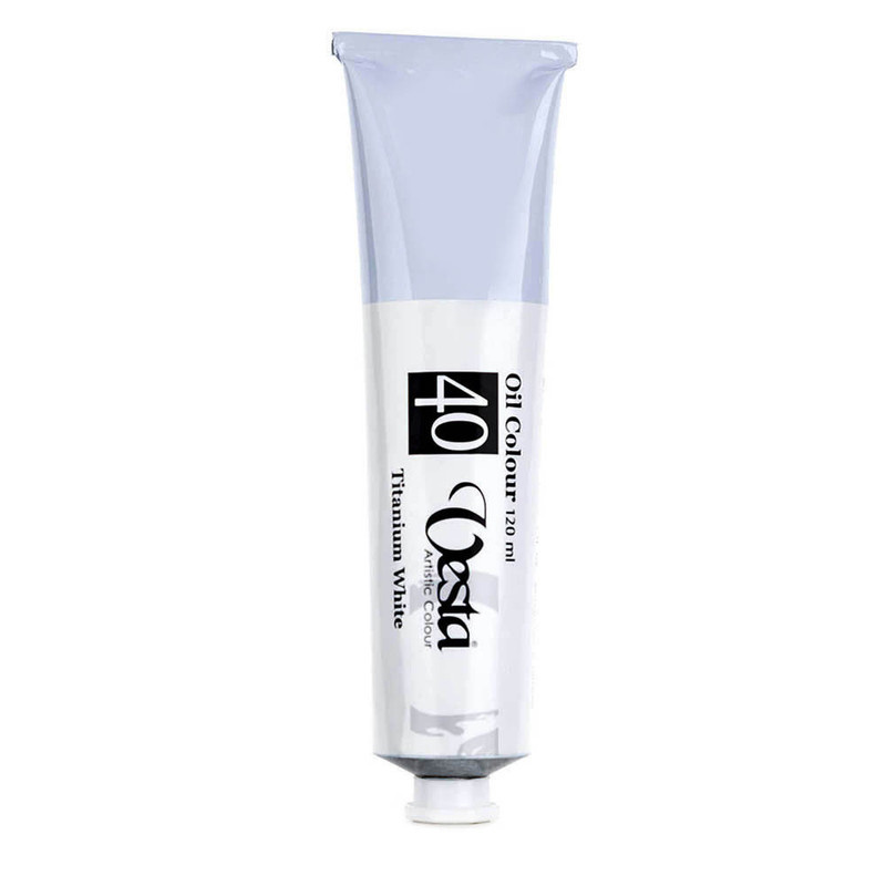 رنگ روغن وستا مدل Titanium White 40 حجم 120 میلی لیتر رنگ روغن وستا مدل Titanium White 40 حجم 120 میلی لیتر