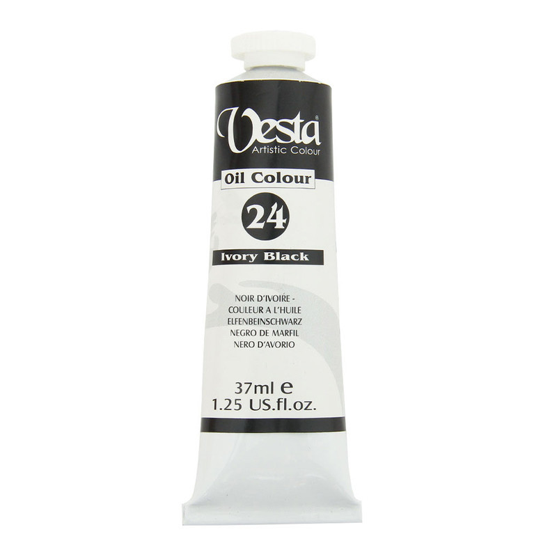 رنگ روغن وستا مدل Ivory Black 24 حجم 37 میلی لیتر رنگ روغن وستا مدل Ivory Black 24 حجم 37 میلی لیتر