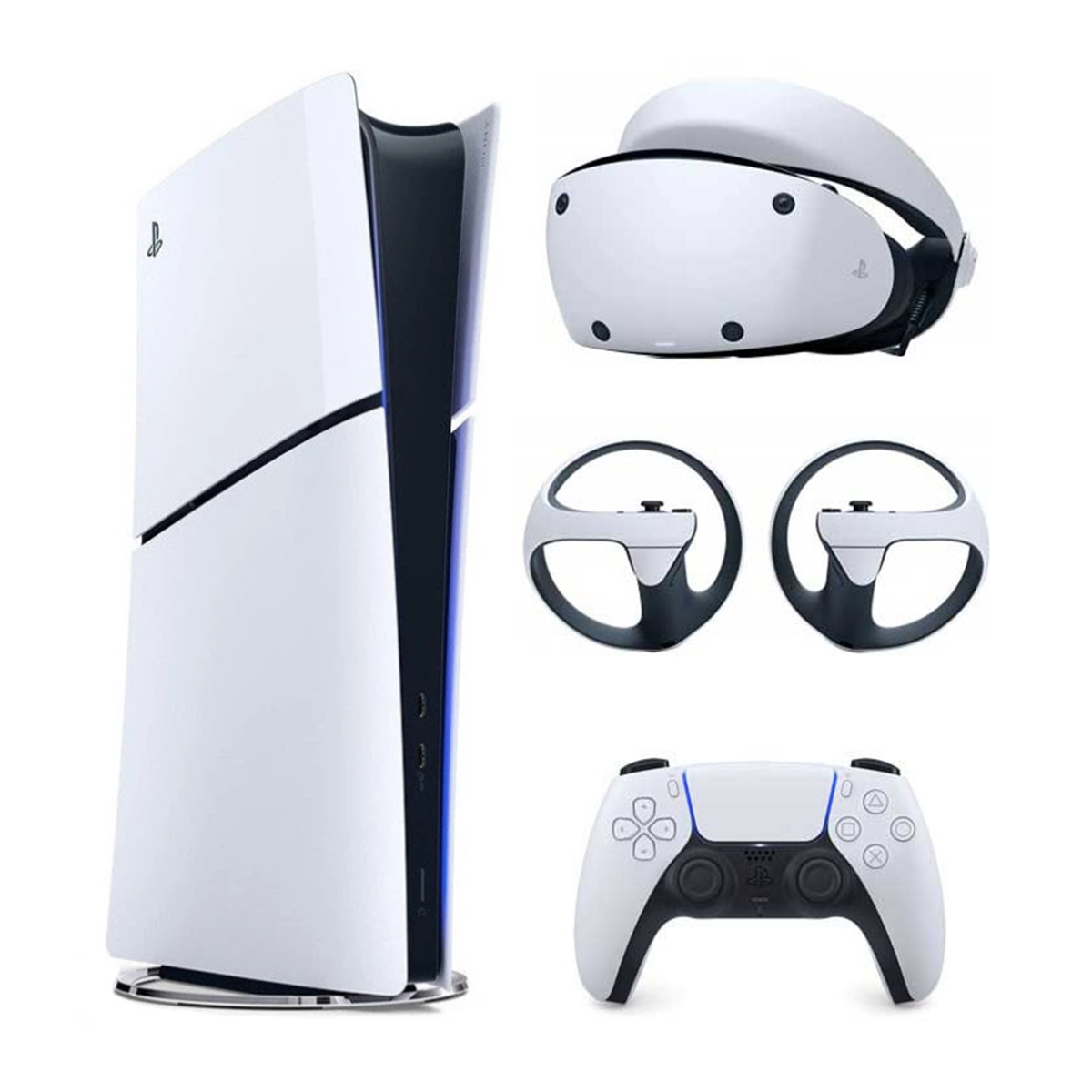 پلی استیشن 5 اسلیم دیجیتال آمریکا سفید 1 ترابایت + هدست PS VR2 پلی استیشن 5 اسلیم دیجیتال آمریکا سفید 1 ترابایت + هدست PS VR2