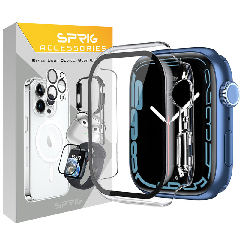 کاور اسپریگ مدل GUAR-DG مناسب برای اپل واچ Series SE 2023 Aluminum Case 44mm به همراه محافظ صفحه نمایش کاور اسپریگ مدل GUAR-DG مناسب برای اپل واچ Series SE 2023 Aluminum Case 44mm به همراه محافظ صفحه نمایش