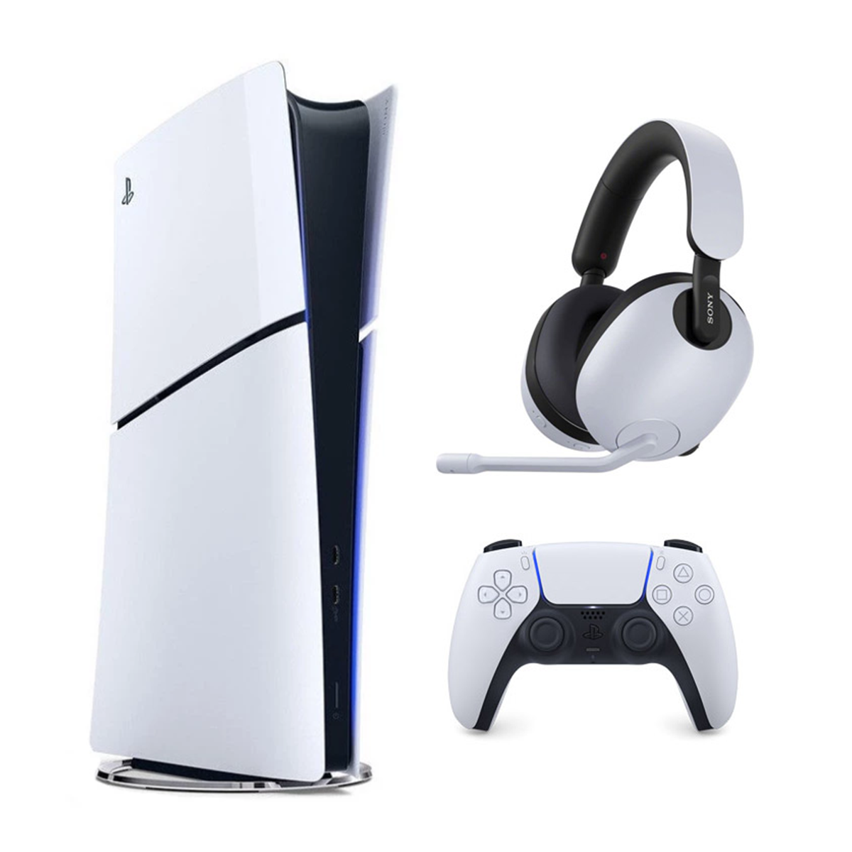 پلی استیشن 5 اسلیم دیجیتال اروپا سفید 1 ترابایت + هدست Sony InZone H7 پلی استیشن 5 اسلیم دیجیتال اروپا سفید 1 ترابایت + هدست Sony InZone H7