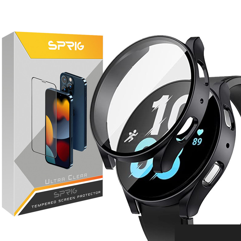 کاور اسپریگ مدل SPG Case مناسب برای ساعت هوشمند سامسونگ Galaxy Watch 5 44mm به همراه محافظ صفحه نمایش