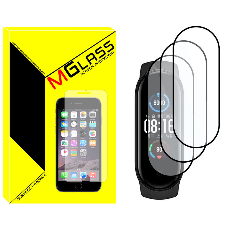 محافظ صفحه نمایش نانو ام گلس مدل NMG مناسب برای ساعت هوشمند شیائومی Mi Band 5 بسته سه عددی محافظ صفحه نمایش نانو ام گلس مدل NMG مناسب برای ساعت هوشمند شیائومی Mi Band 5 بسته سه عددی