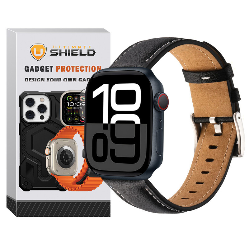 بند آلتیمیت شیلد مدل Leather SM SL مناسب برای اپل واچ سایز 46mm سری 10 بند آلتیمیت شیلد مدل Leather SM SL مناسب برای اپل واچ سایز 46mm سری 10