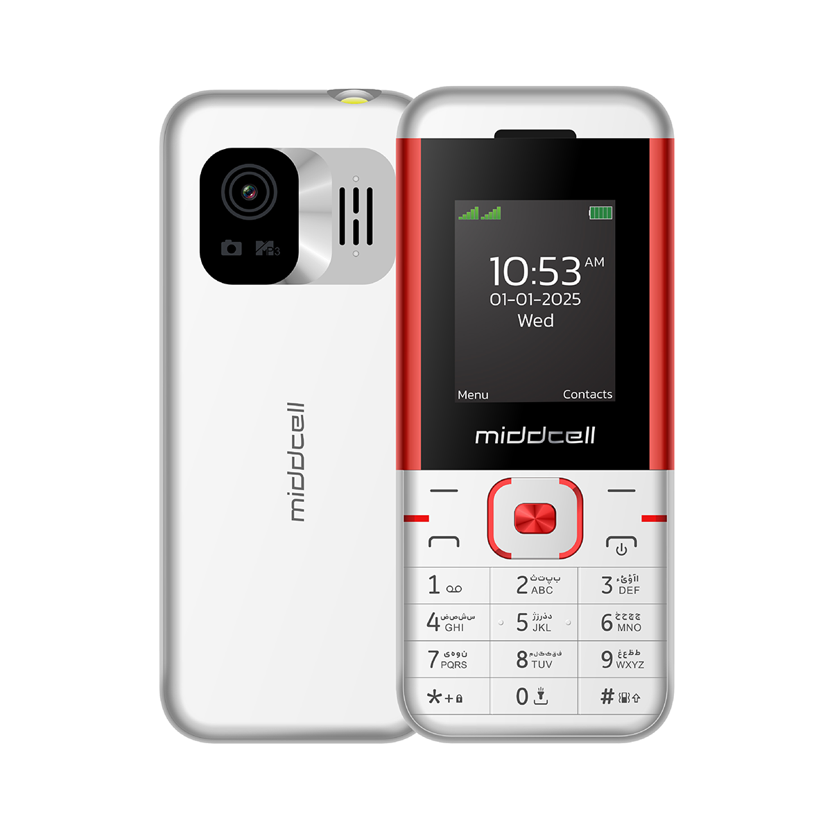 گوشی موبايل میدسل مدل M5310 دو سیم کارت ظرفیت 32 مگابایت رم 32 مگابایت-سفید - قرمز گوشی موبايل میدسل مدل M5310 دو سیم کارت ظرفیت 32 مگابایت رم 32 مگابایت-سفید - قرمز