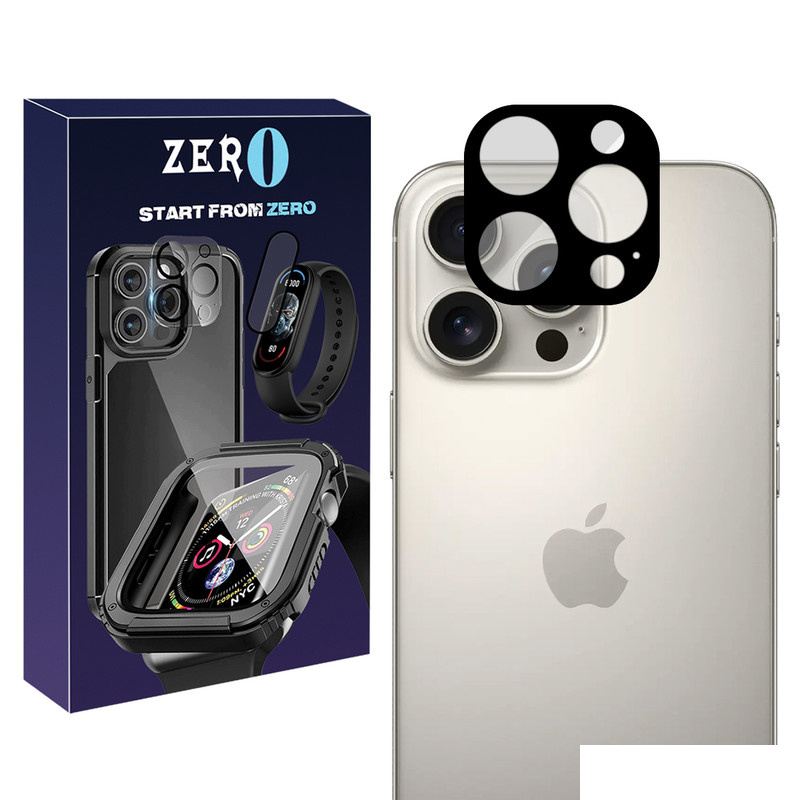 محافظ لنز دوربین زیرو مدل Noir Glass ZR مناسب برای گوشی موبایل اپل iPhone 16 Pro / 16 Pro Max محافظ لنز دوربین زیرو مدل Noir Glass ZR مناسب برای گوشی موبایل اپل iPhone 16 Pro / 16 Pro Max