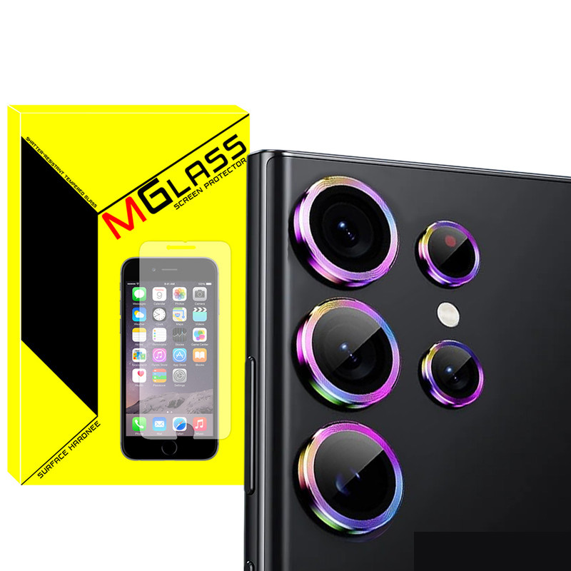 محافظ لنز دوربین ام گلس مدل Colorful Ring MG مناسب برای گوشی موبایل سامسونگ Galaxy S22 Ultra محافظ لنز دوربین ام گلس مدل Colorful Ring MG مناسب برای گوشی موبایل سامسونگ Galaxy S22 Ultra