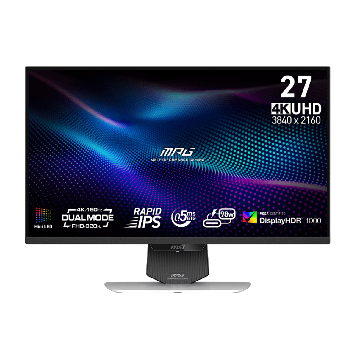 مانیتور گیمینگ ام اس آی مدل MPG 274URDFW E16M سایز 27 اینچ-سفید