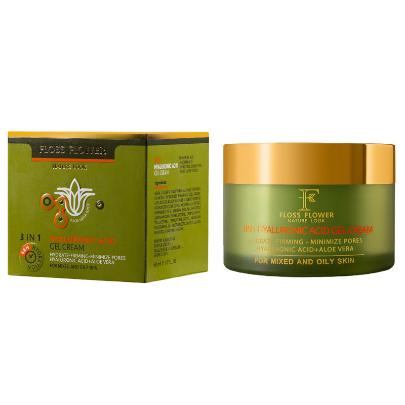 کرم ژل مرطوب کننده و آبرسان فلوس فلاور مدل هیالورونیک آلوورا وزن 50 گرم کرم ژل مرطوب کننده و آبرسان فلوس فلاور مدل هیالورونیک آلوورا وزن 50 گرم
