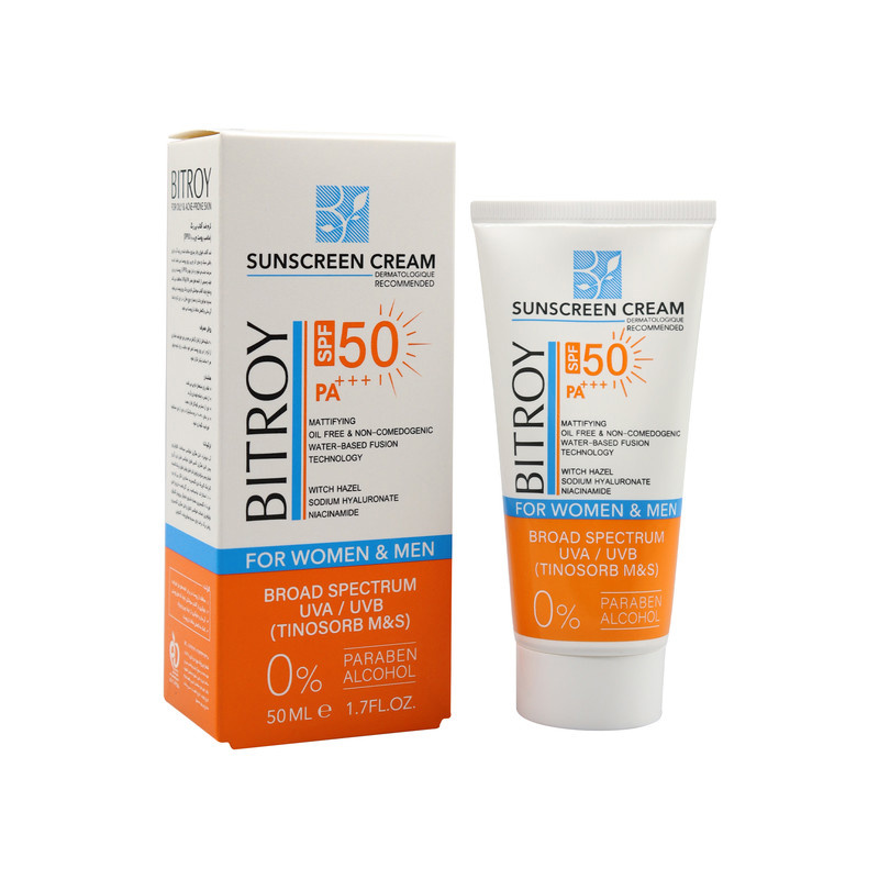 کرم ضد آفتاب بدون رنگ بیتروی SPF 50 مدل فیوژن واتر مناسب پوست های چرب حجم 50 میلی لیتر کرم ضد آفتاب بدون رنگ بیتروی SPF 50 مدل فیوژن واتر مناسب پوست های چرب حجم 50 میلی لیتر