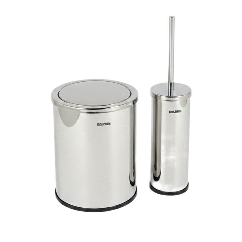 ست سطل زباله و فرچه دلفین مدل DRT-01 ست سطل زباله و فرچه دلفین مدل DRT-01