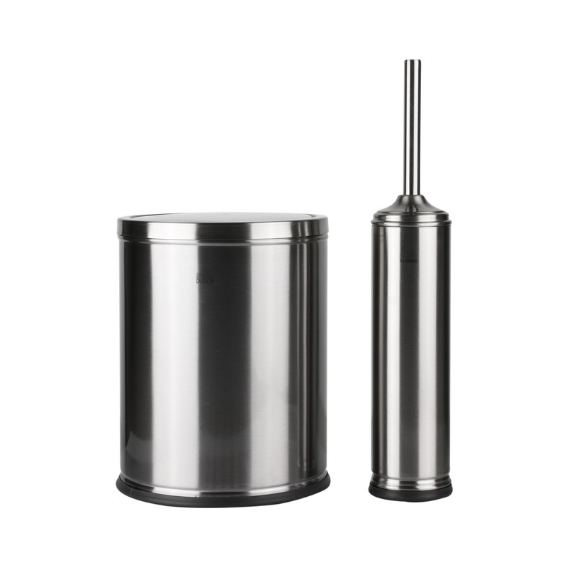ست سطل زباله و فرچه دلفین مدل Pr-44-ss ست سطل زباله و فرچه دلفین مدل Pr-44-ss