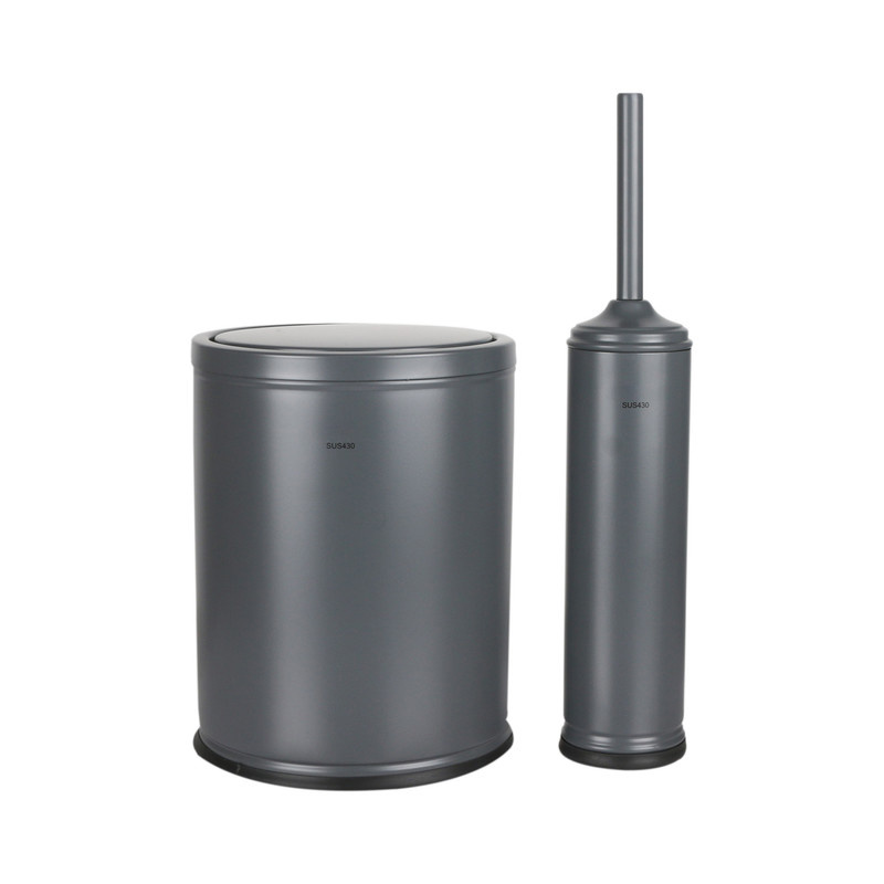 ست سطل زباله و فرچه دلفین مدل pry-44-gr ست سطل زباله و فرچه دلفین مدل pry-44-gr