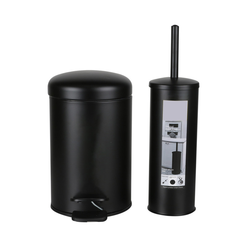 ست سطل زباله و فرچه دلفین مدل pry-33-BL ست سطل زباله و فرچه دلفین مدل pry-33-BL