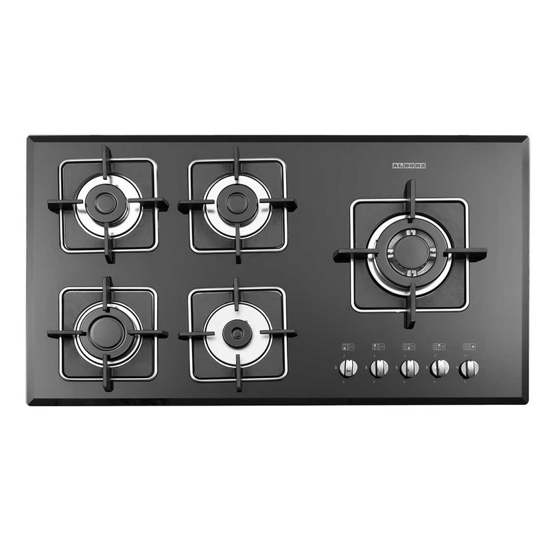 اجاق گاز صفحه ای پنج شعله استیل البرز مدل G-5959 اجاق گاز صفحه ای پنج شعله استیل البرز مدل G-5959
