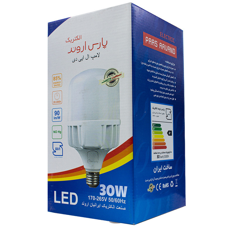 لامپ 30 وات پارس اروند الکتریک کد PA-DNH30W پایه E27 لامپ 30 وات پارس اروند الکتریک کد PA-DNH30W پایه E27