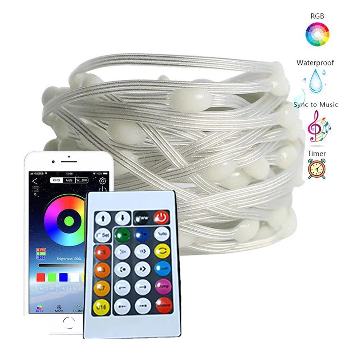 ریسه هوشمند ال ای دی مدل RGB-APP کد gh-21 طول 10 متر ریسه هوشمند ال ای دی مدل RGB-APP کد gh-21 طول 10 متر