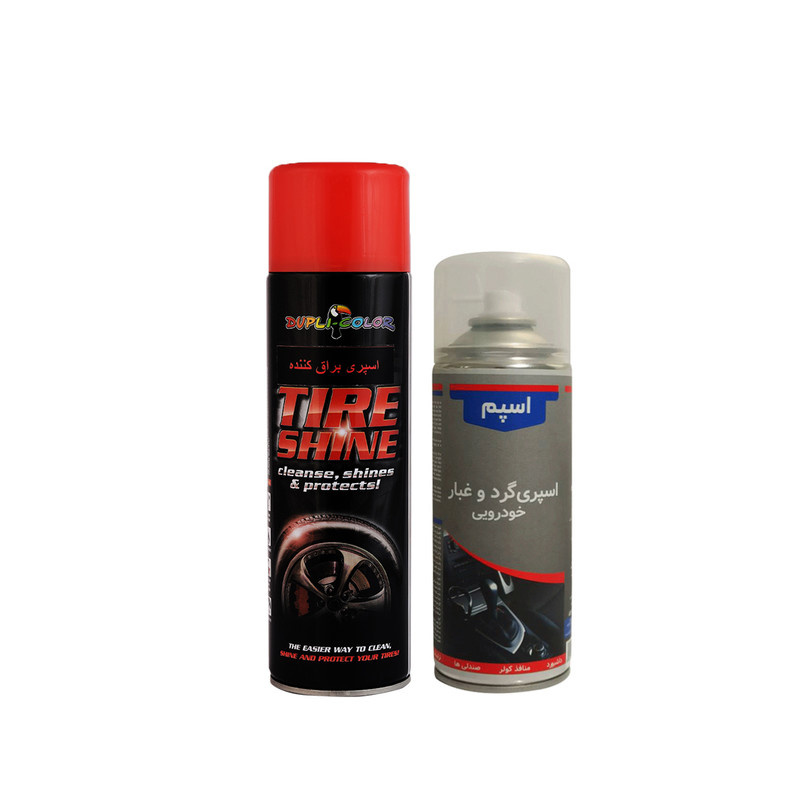 اسپری ضدپوسیدگی و براق کننده لاستیک و پاک کننده گردوغباردوپلی کالر مدل shine حجم 900 میلی لیتر اسپری ضدپوسیدگی و براق کننده لاستیک و پاک کننده گردوغباردوپلی کالر مدل shine حجم 900 میلی لیتر