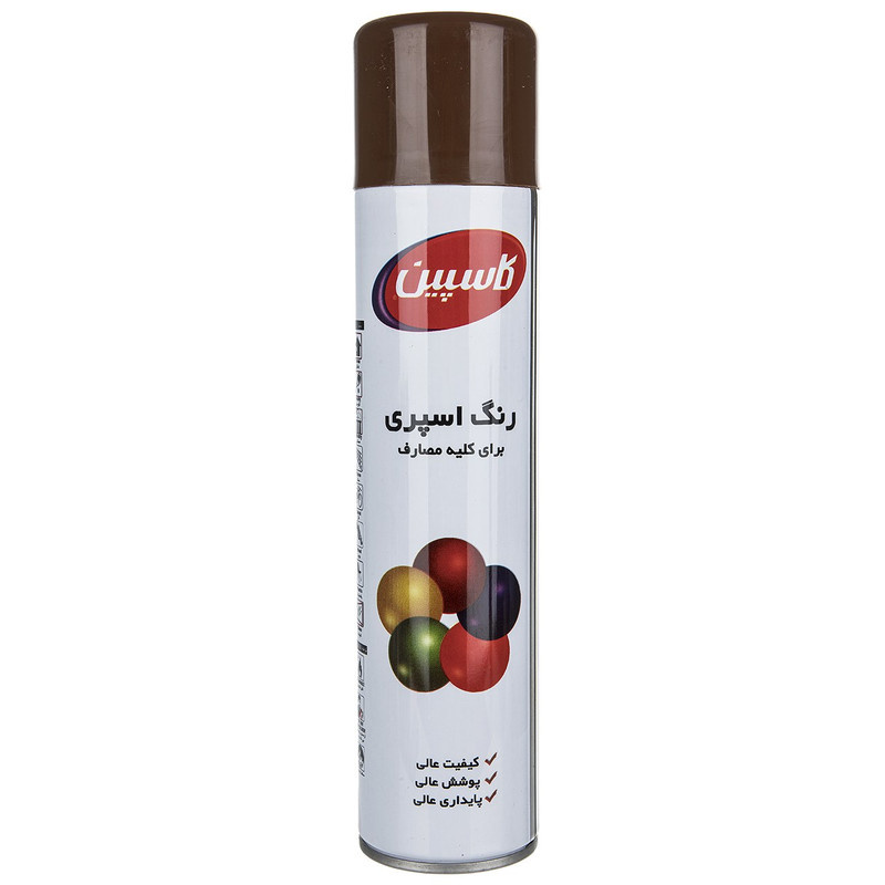 اسپری رنگ قهوه ای شکلاتی کاسپین وزن 295 گرم اسپری رنگ قهوه ای شکلاتی کاسپین وزن 295 گرم