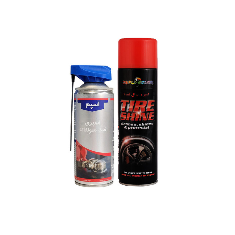 اسپری براق کننده لاستیک و ضدسولفاته دوپلی کالر مدل SHINE حجم 500 میلی لیتر اسپری براق کننده لاستیک و ضدسولفاته دوپلی کالر مدل SHINE حجم 500 میلی لیتر