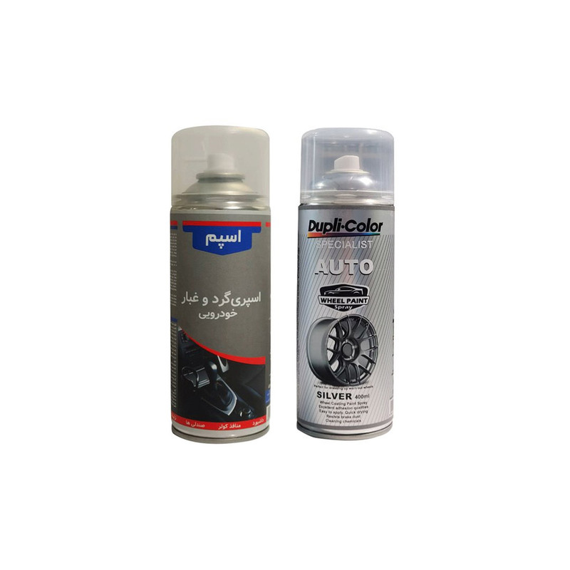 اسپری رینگ نقره ای و داست خودرو دوپلی کالر مدل RD حجم 400 میلی لیتر مجموعه 2 عددی اسپری رینگ نقره ای و داست خودرو دوپلی کالر مدل RD حجم 400 میلی لیتر مجموعه 2 عددی